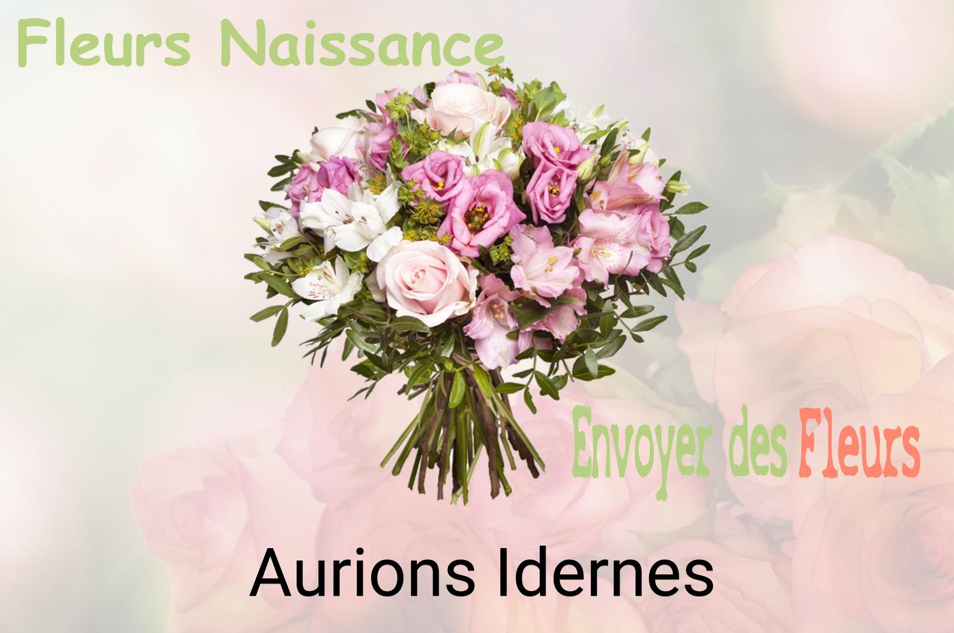 Bouquet de fleurs de naissance livré à Aurions-Idernes