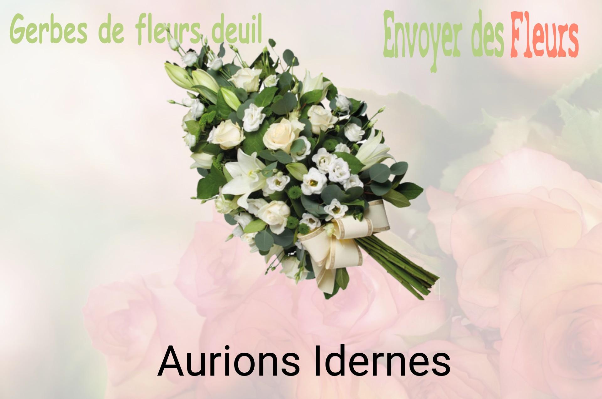 Gerbe de fleurs de deuil livrée à Aurions-Idernes
